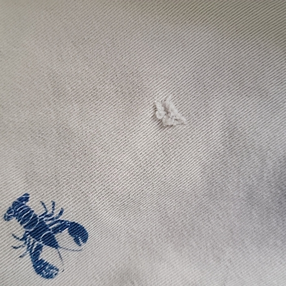 IZOD Men's Shorts Saltwater washed classics 42 Waist Beige with Navy Lob… - Picture 7 of 10